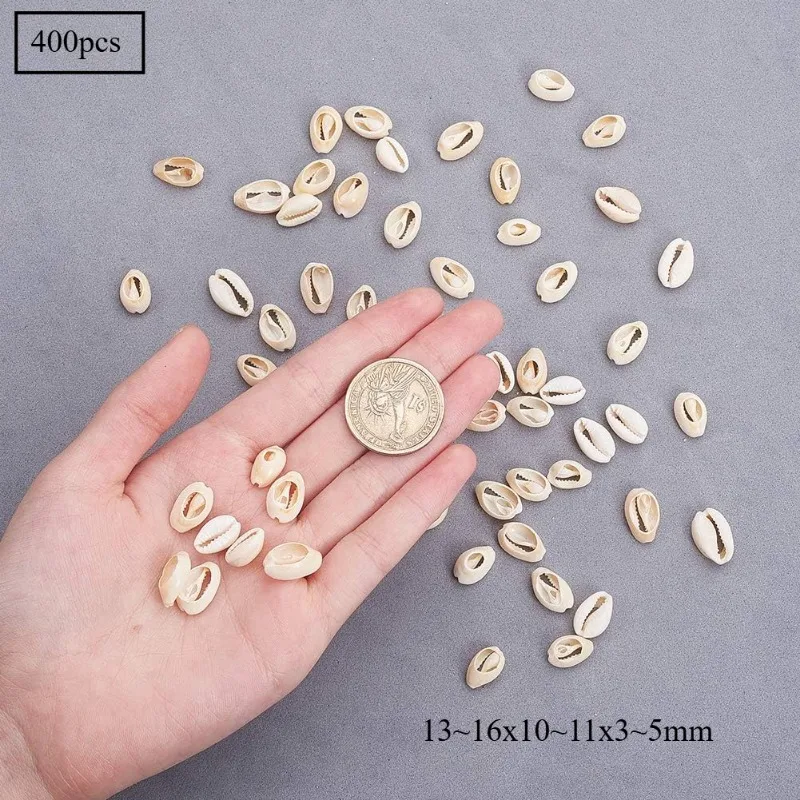 400 قطعة 13 مللي متر-16 مللي متر طويل مختلط الطبيعية Cowrie شل الخرز لا ثقب صدف الشاطئ Cowrie شل Charms DIY بها بنفسك صنع المجوهرات #2