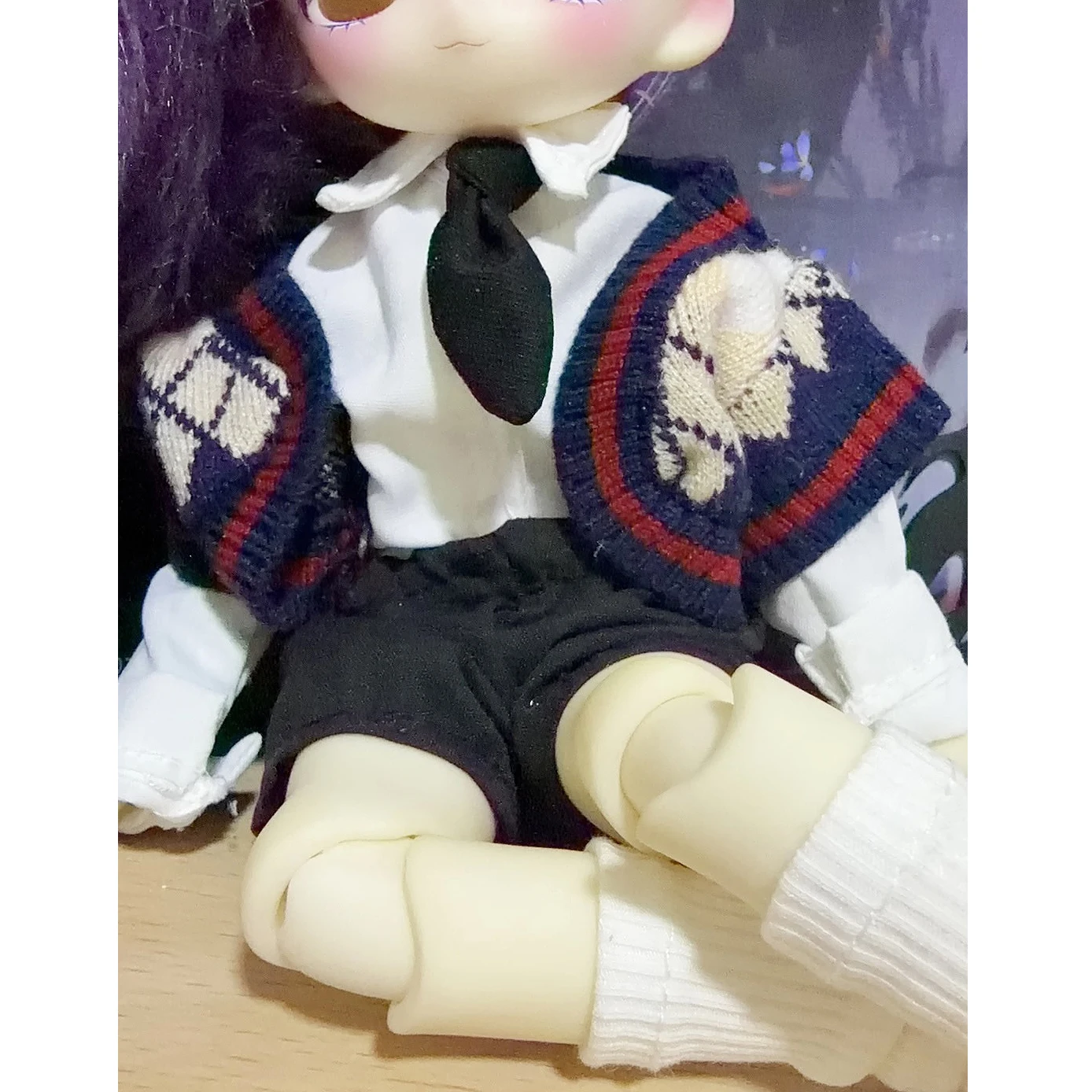20cm Cotton Doll Asymmetrical Romantic Knitwear Set - Game Peripheral Idol Clothes Toy Accessories