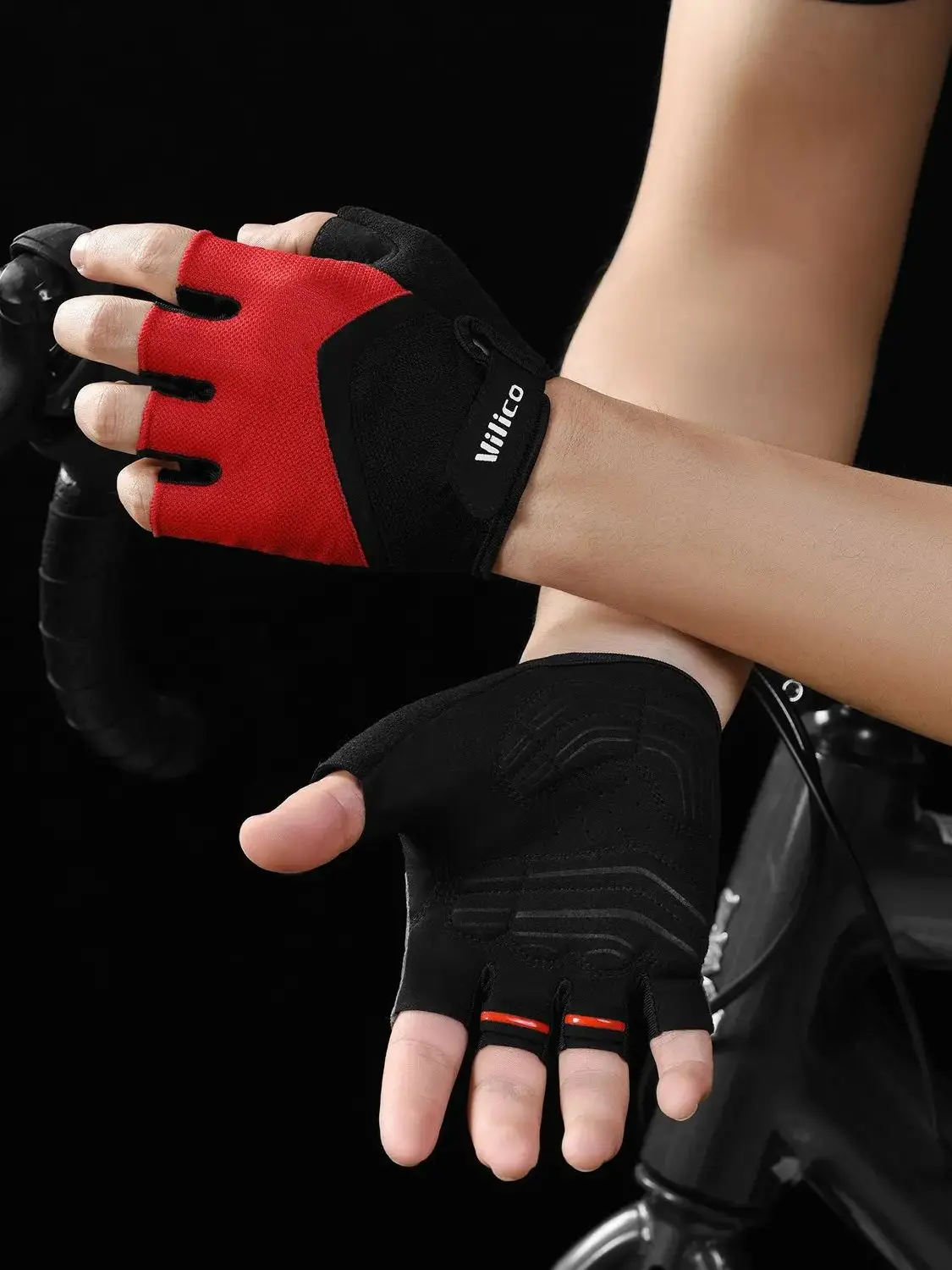 AliExpress Breathable Short Finger Cycling Gloves, Thickened Palm Pad, Shock-Absorbing And Anti Slip Outdoor Sports Gloves