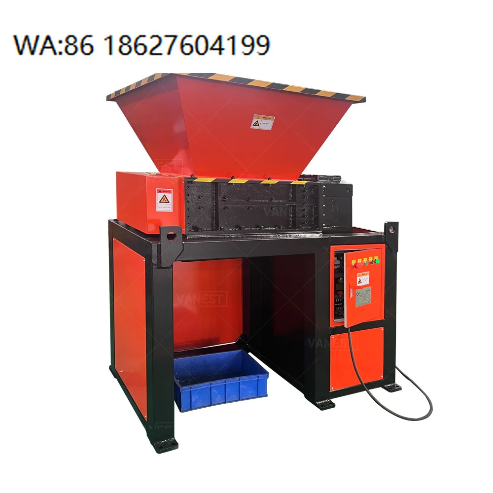 EBK600 Dual Shaft Metal Shredder, dedicated equipment for rigid solid hard waste centralized recycling processing