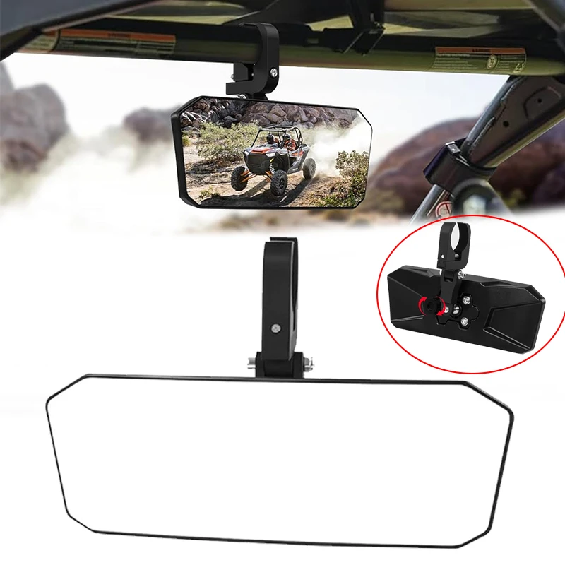 

Upgraded RZR Rearview Mirror 11"x 4.2" UTV SXS Center Rearview Mirror For RZR PRO XP/ 4 RZR Trail/S Turbo R /4 360° Adjustable