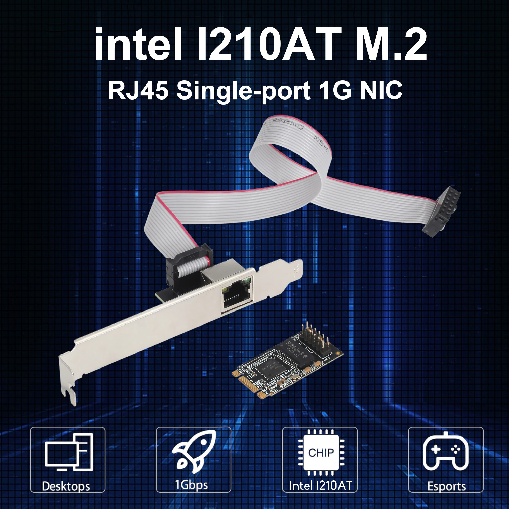 

Сетевая карта M.2 B-Key M-key Game PCIE, адаптер M.2-PCIE, гигабитный сетевой адаптер, Ethernet-сплиттер, LAN-карта