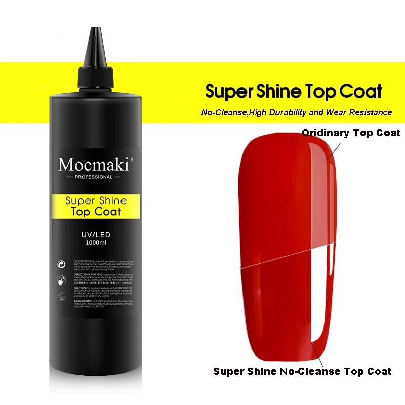 Mocmaki-capa superior sin toallita, imprimación de Base fuerte, Gel UV profesional, barniz semipermanente, esmalte de uñas de Gel UV, 1KG