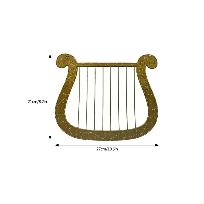 Plastic Simulated Harp for Cosplay Theater Productions and Family Activities 6XDA