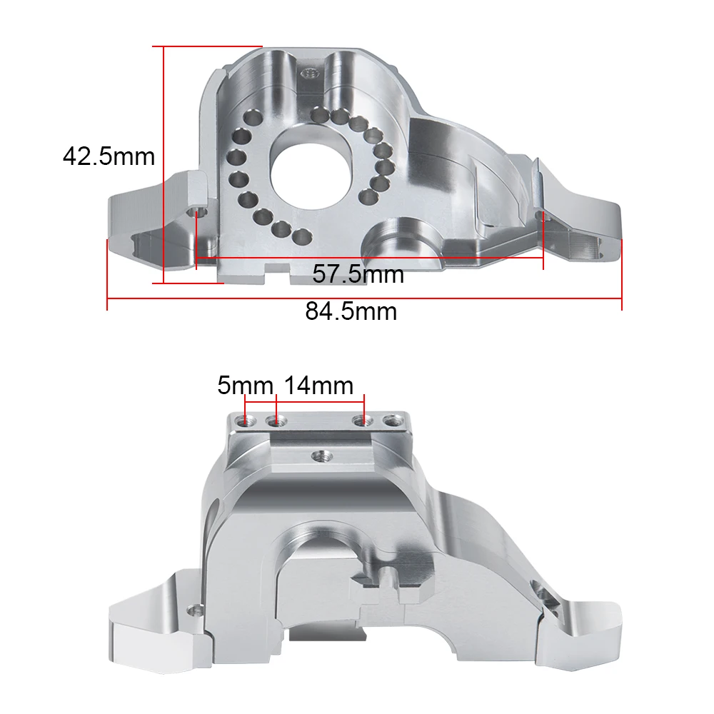 MIBIDAO Aluminum Heat Sink Motor Mount Base Gearbox Radiator For 1/10 TRX-4 TRX4 Defender RC Crawler Upgrade Parts