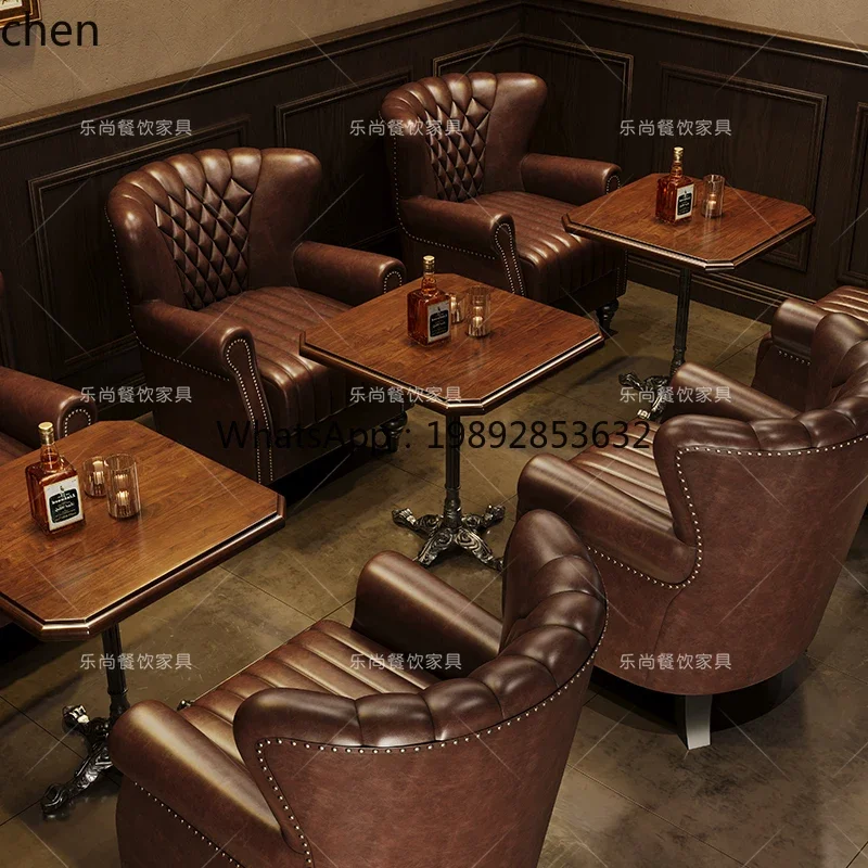 AB  sofa western food cafe table and chair single seat combination