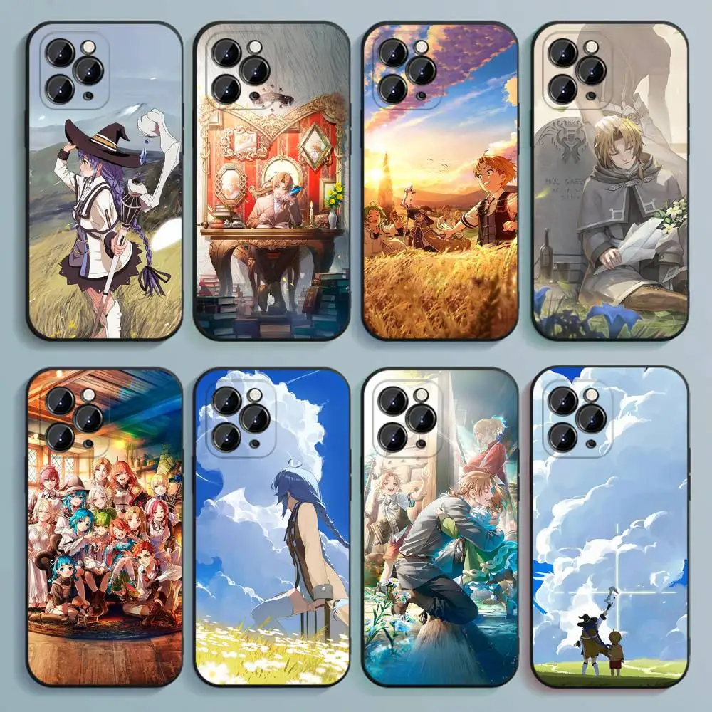 

Anime M-Mushoku T-Tensei Phone Case For iPhone 17,16,15,14,13,12,Pro,Max,Plus,E,SE4,Air,Mini Black Soft Cover