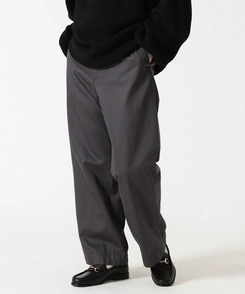 

BMS FINX Glossy Texture Cotton Twill Loose Casual Long Pants Youthful Vitality Style Autumn Season Regular Thickness Long Tro...