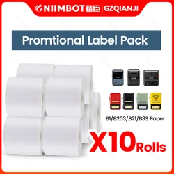 Niimbot B21 B1 Label Thermal Printer Paper 10 Rolls Pocket Printer Paper Label Printer Paper Waterproof Oil Printers Sublimation