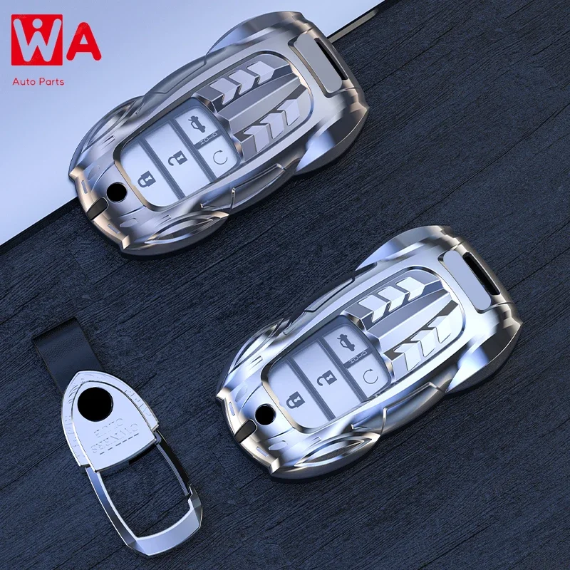 Metal Car Remote Key Cover Case Holder Shell Fob For Honda 2023 New Civic 11th Gen Integra XRV CRV ZRV Vezel Breeze E:NS1 E:NP1