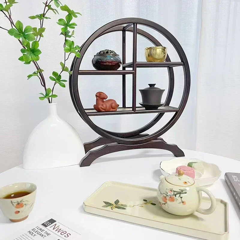 الحديثة بسيطة مستديرة، فنجان الشاي، سطح المكتب طاولة الشاي زخرفة عرض مجموعة الشاي التخزين