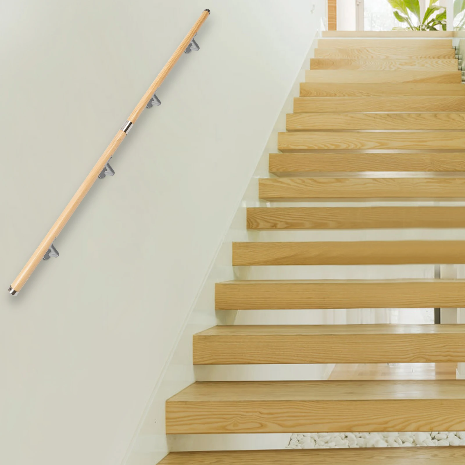순수 원목 난간: 안전성 향상, 넘어짐 방지, 천연 목재 질감, 따뜻하고 편안한 가정 분위기 조성