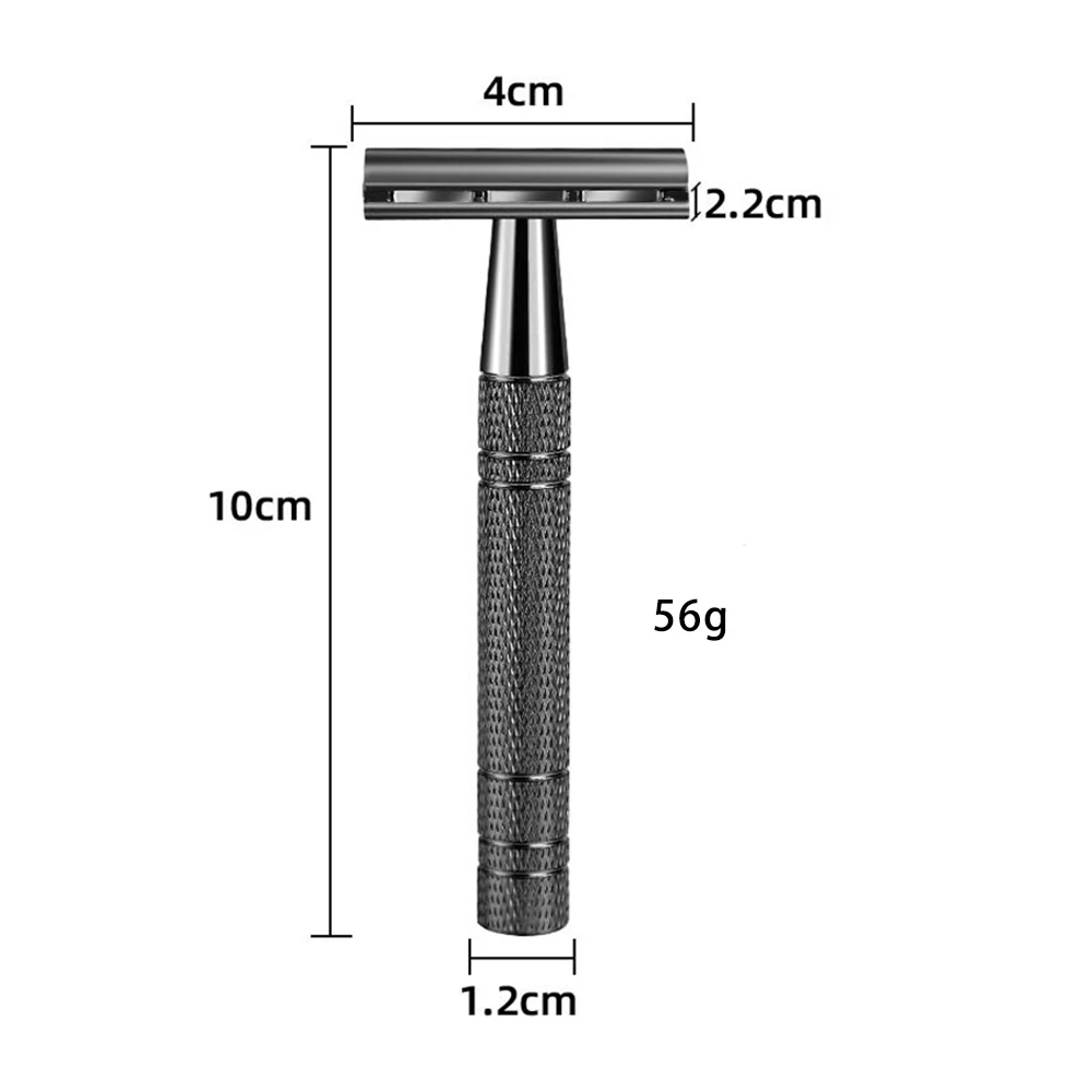 Whityle Hot Selling Mens Vintage Elegance Eco-friendly Safety Razor With Advanced Platinum Double Edge Blade 1 Razor 5 Blades