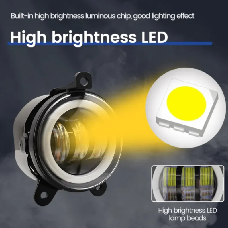 1 زوج 3.5 بوصة ثنائي اللون أضواء الضباب الأمامية أضواء الوفير 30 واط مناسبة للسيارات جيب رانجلر Suv المركبات على الطرق الوعرة #4