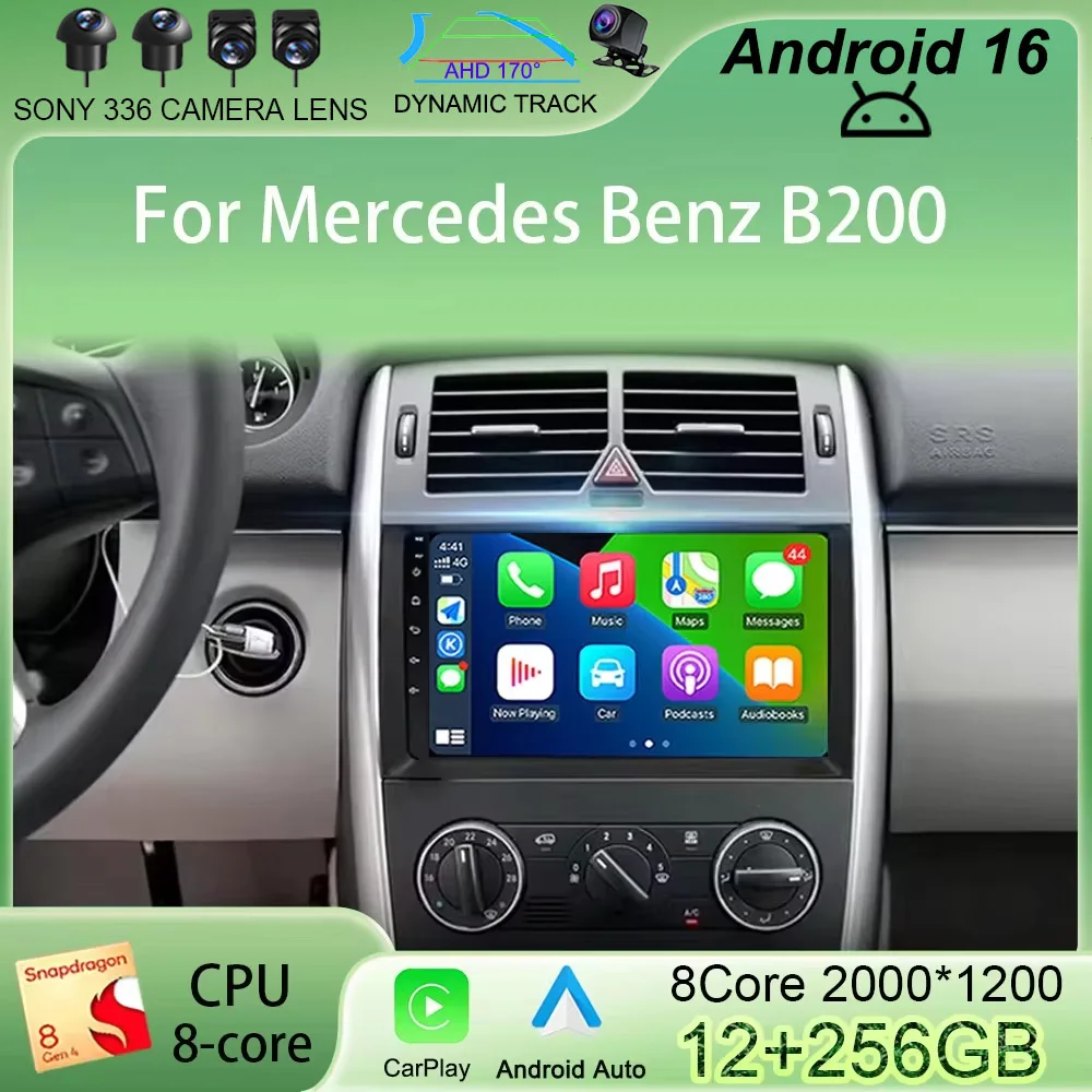 

9-дюймовый Android 16 мультимедийный GPS DVD видеоплеер для Mercedes Benz B200, Sprinter W906, W639, AB Class W169, W245, Viano, Vito