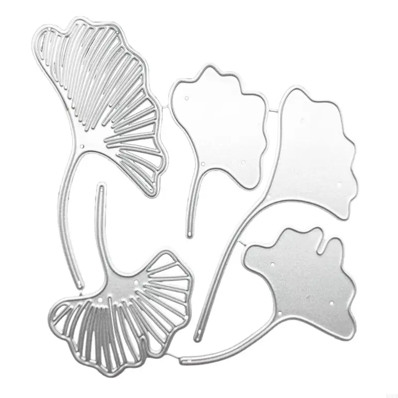 

Metal Cutting Die Carbon Steel 5-Pieces Lotuses Leaf Die Cuts Handmade Stencil Template Mold for DIY Scrapbooking W8EB