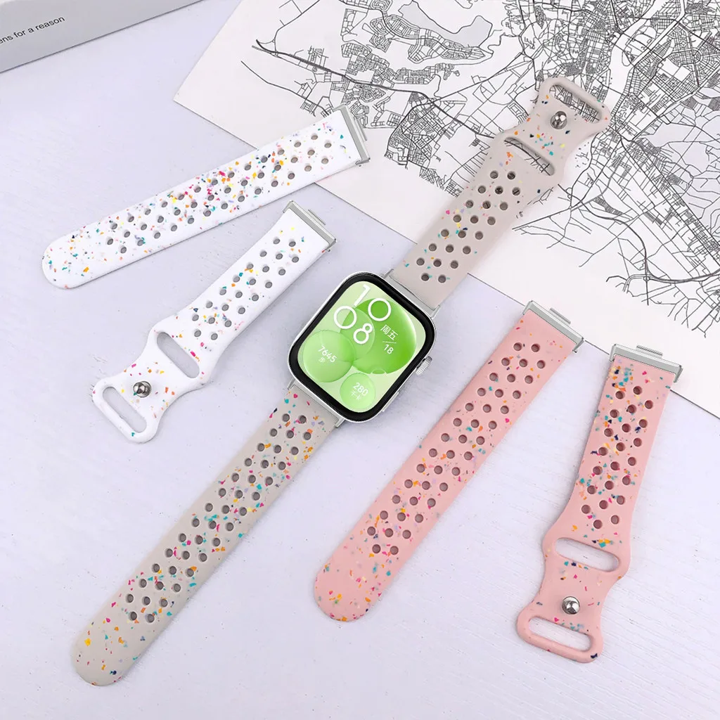 الرياضة سيليكون حلقة لهواوي ساعة صالح 3 2 1 الفرقة SmartWatch سوار حزام الساعات Correa لساعة هواوي Fit3 Fit2 Fit1 حزام