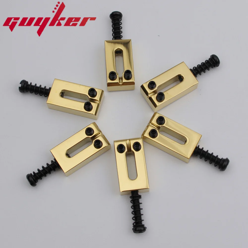 New Gold 10.5MM Stainless Steel Primary Color Polishing Guitar Tremolo Bridge Saddles For ST