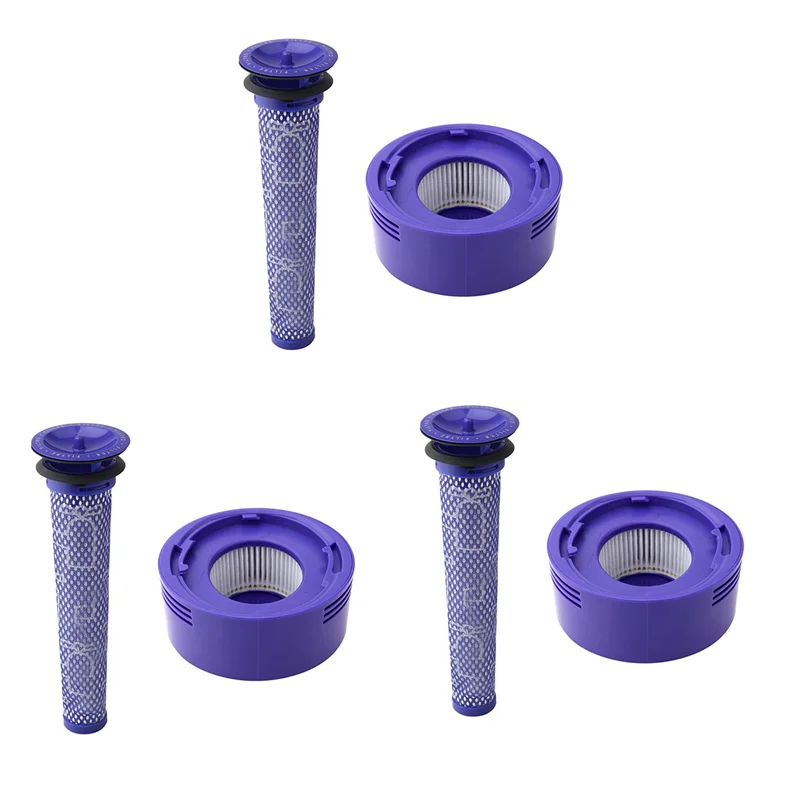 ABZA-3X فلتر مسبق + طقم فلتر HEPA لمكنسة دايسون V7، V8 اللاسلكية، فلتر مسبق بديل وفلتر ما بعد