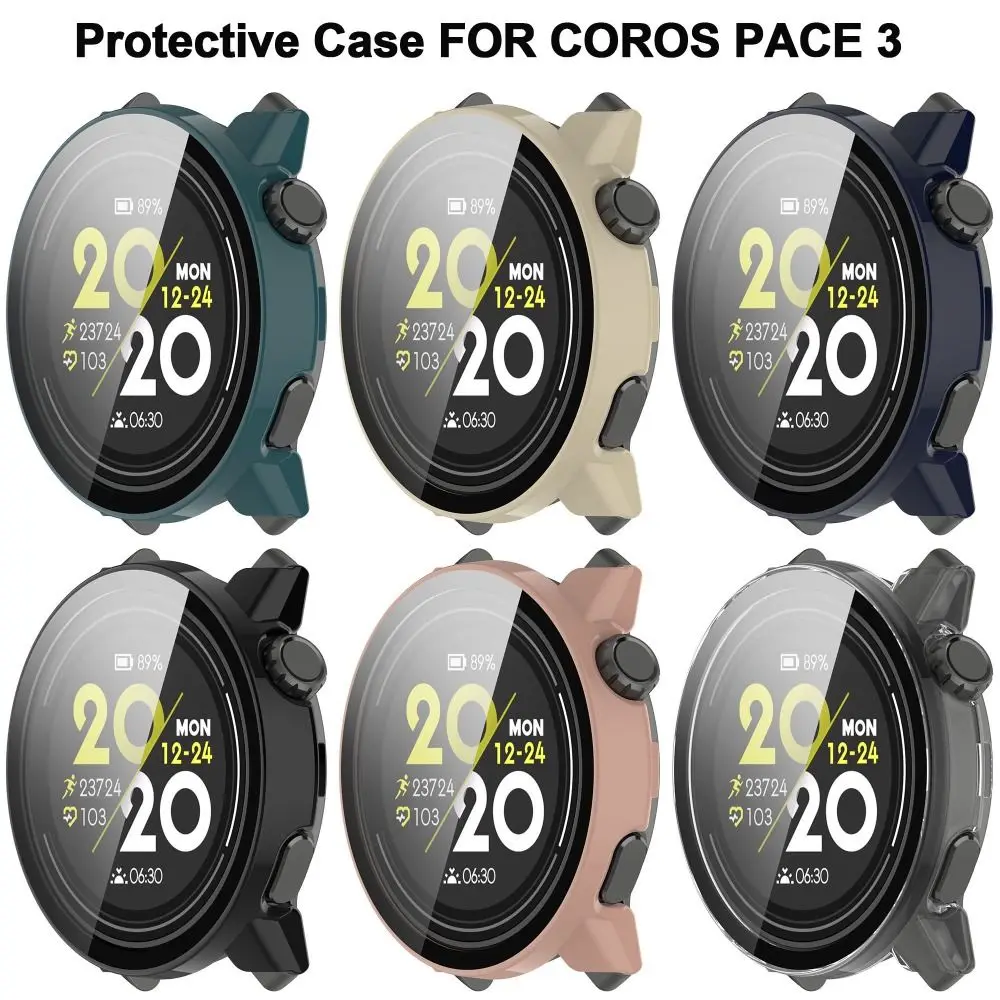 

Новый защитный чехол из поликарбоната и закаленного стекла для смарт-часов, защита экрана, аксессуары с полным покрытием, чехол для смарт-часов COROS PACE 3