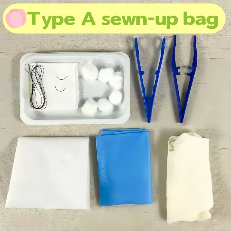 

5/10 шт. Медицинский стерильный одноразовый набор инструментов для замены повязки, разброс, швывание, дезинфекция, набор инструментов для ухода за ранами