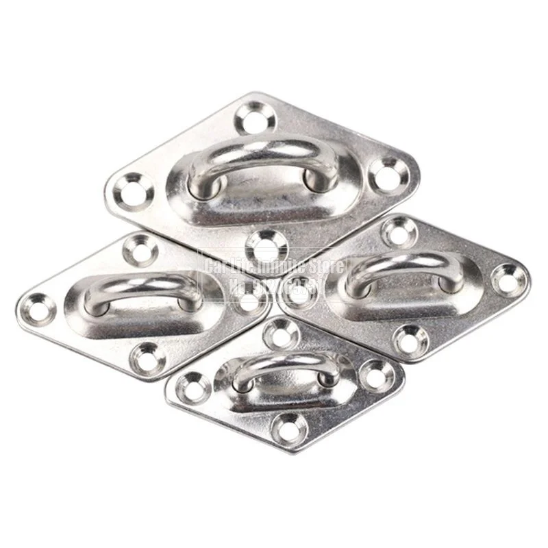 304/316 Stainless Steel Ceiling Wall Mount Hook Heavy Duty Anchor Eye Plate For Boat Yoga Swing Hammocks 5/6/8/10mm Full welding