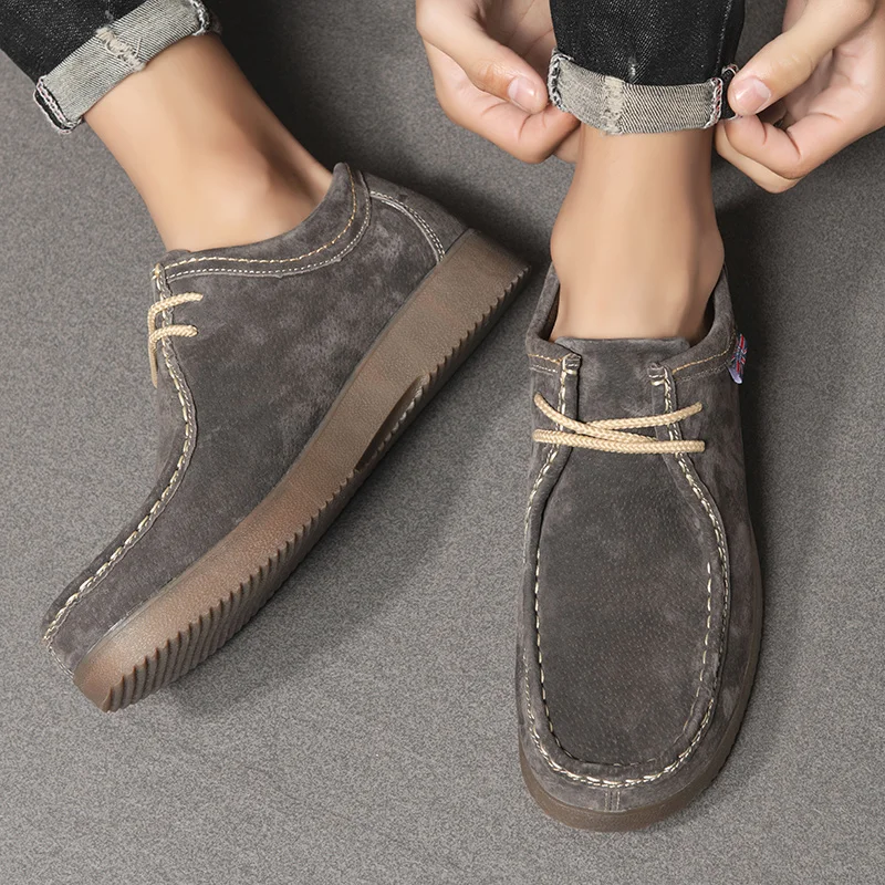 

Новая модная и универсальная удобная обувь на шнуровке в британском стиле для пар, весенняя брендовая мужская дышащая повседневная кожаная обувь