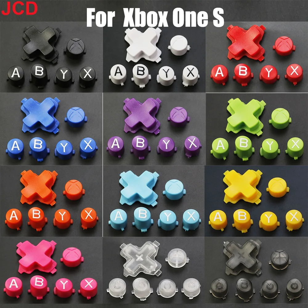 

JCD 1 set Button Replacement For Xbox One S Dpad ABXY Trigger Grips stick Parts for Xbox One S Slim Controller Repair Parts