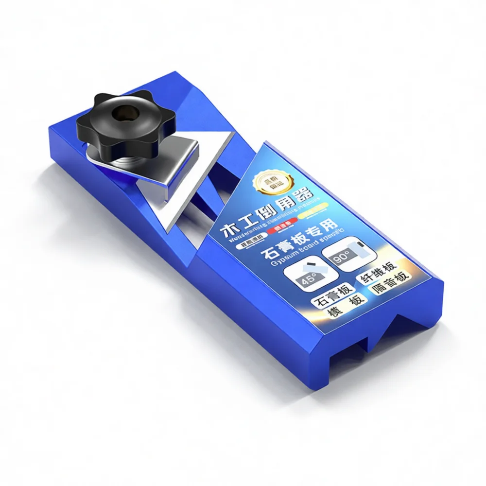 Drywall Chamfer Plane Handheld Woodworking Tool Gypsum Board Edge Trimmer V Shape Cutter Professional Finishing Device