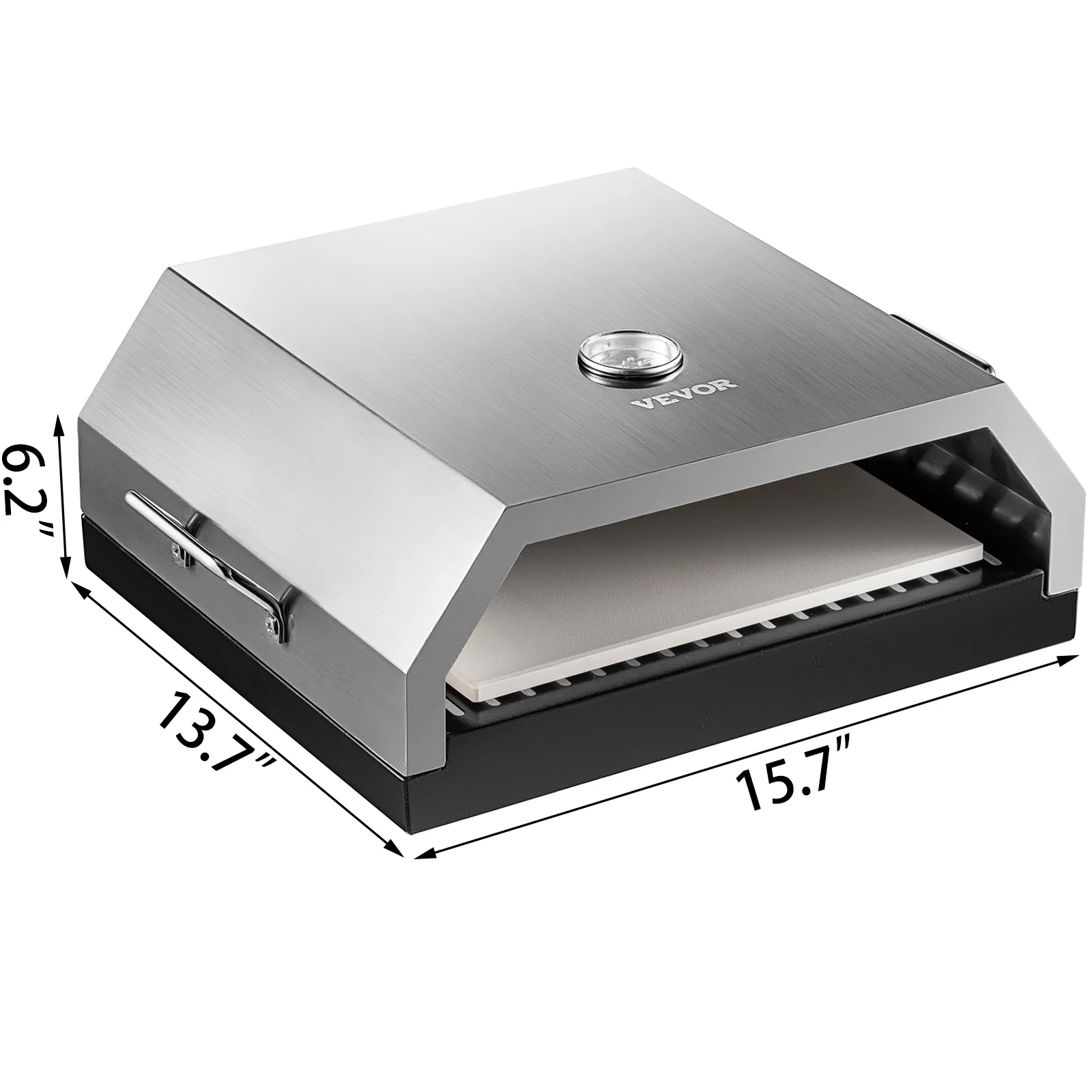 VEVOR – four à Pizza Portable en acier inoxydable, pour Grill à gaz ou à charbon, pour l'extérieur et la cour