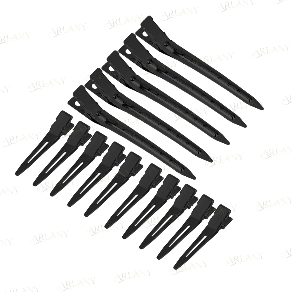 ARLANY Sectioning Clips Duck Billed Hair Clips Hairpins Hairdressing Metal Alligator Curl Clips with Hole for Hair Styling