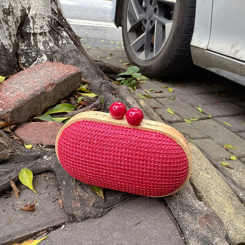 

Crochet Evening Bag Straw Handbag Vintage Clutch Purse Dinner Bag Hand-Woved Weaving Clutch Bag Women Crossbody Bag