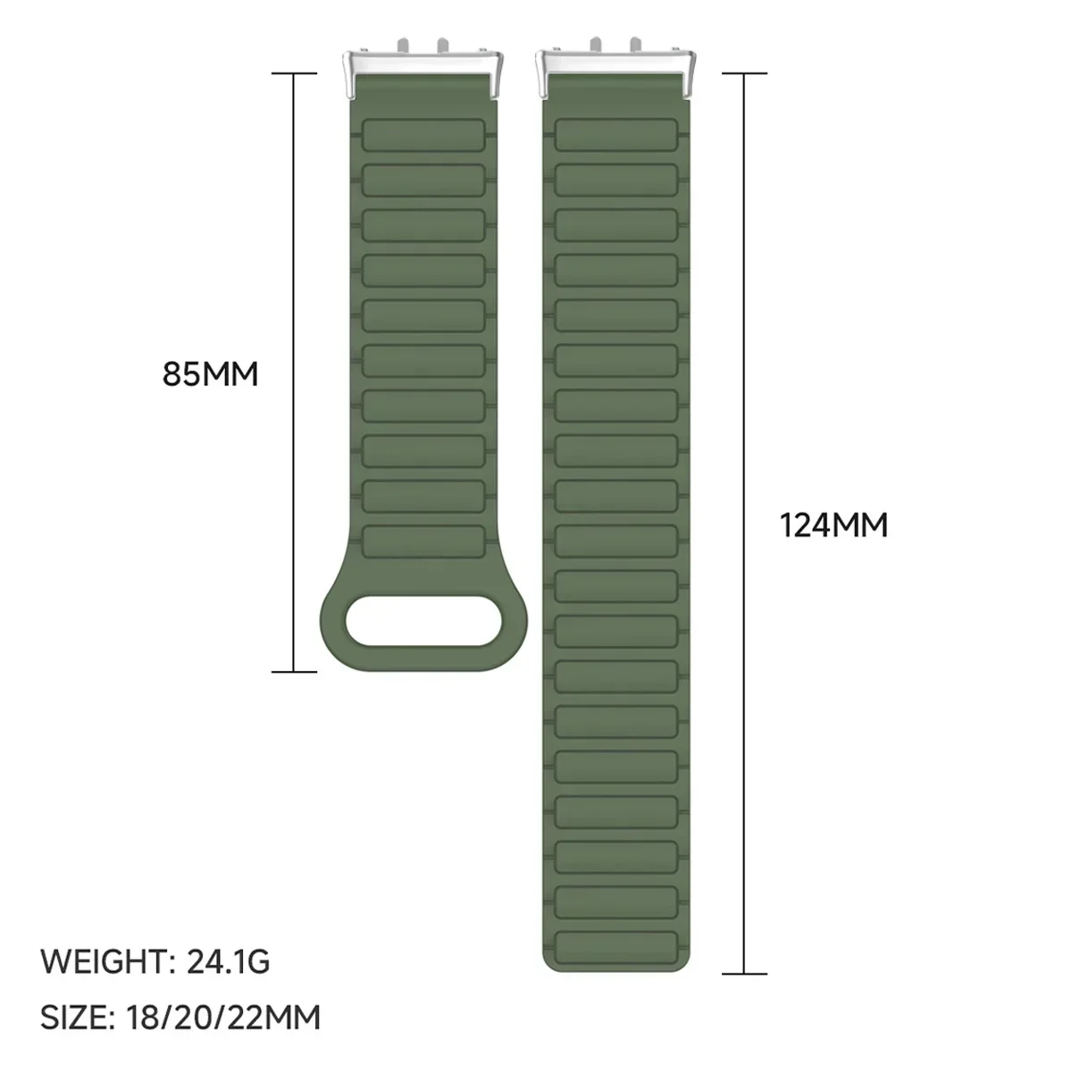 لساعة سامسونج جالاكسي فيت 3 حزام سيليكون بحلقة مغناطيسية لسوار سامسونج جالاكسي فيت 3 الذكي معصمه حزام كوريا