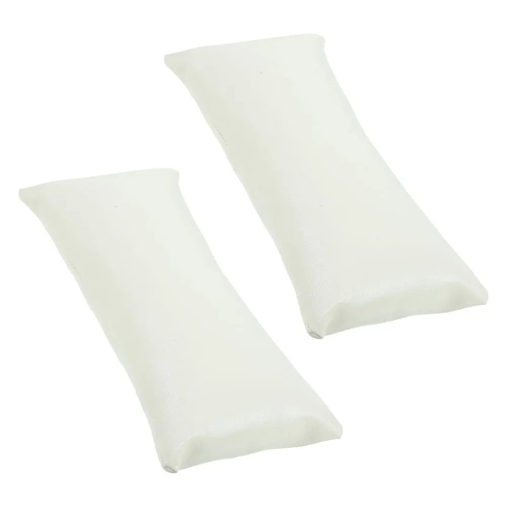 

2 шт., длинная подушка для часов, подушка для демонстрации ювелирных изделий, подушечки для браслета из искусственной кожи, стильная и прочная для многократного использования, подушка для часов из искусственной кожи