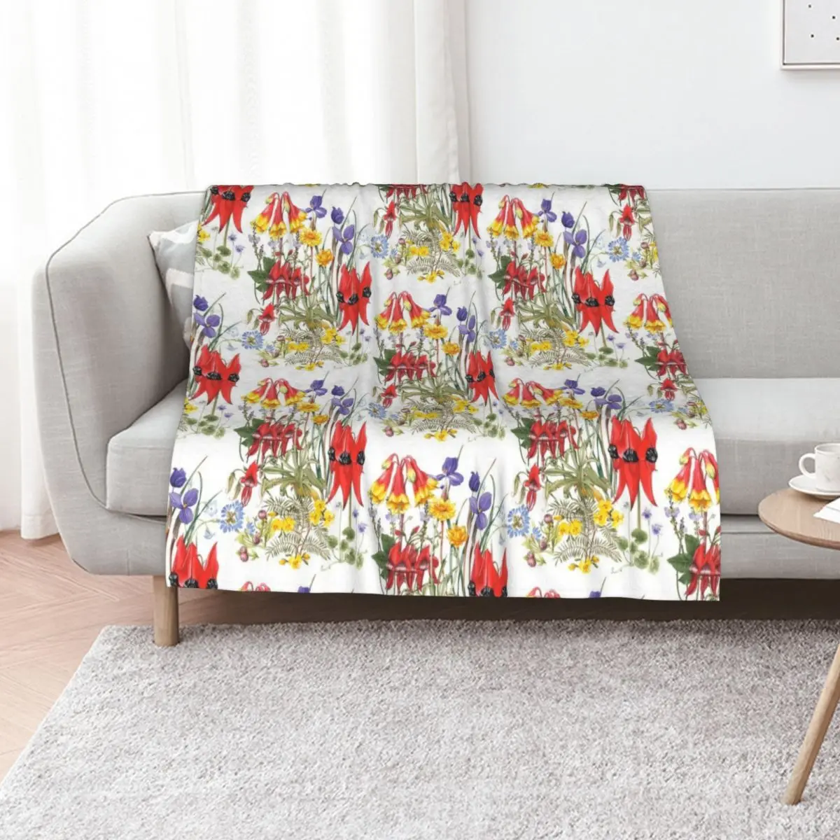 Australian Wildflowers Throw Blanket bed plaid Nap Decorative Throw Decorative Beds blankets and throws funny gift Blankets