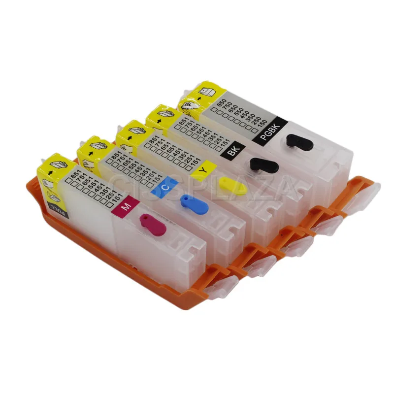 CISSPLAZA 1set PGI150 CLI151 compatible for Canon pixma MG5410 MG5610 MG6610 IP7210 MX721 MX921 IX6810 refillable ink cartridge