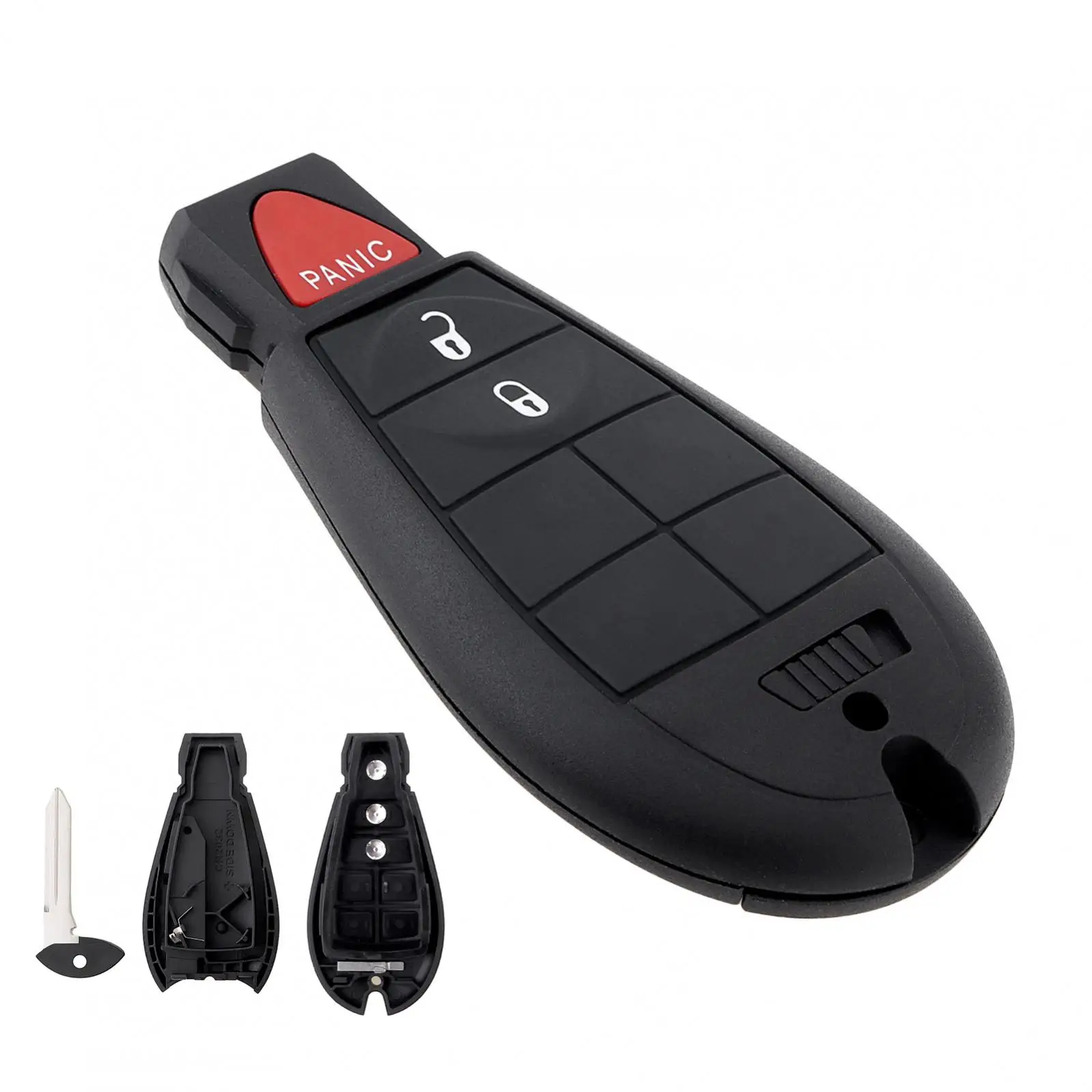 リモートエントリーキーフォブケース,3つのボタン,ハウジング,ダッジRAM 1500, 2500, 3500, 4500, 5500, GQ4-53T, 56046955と互換性があります