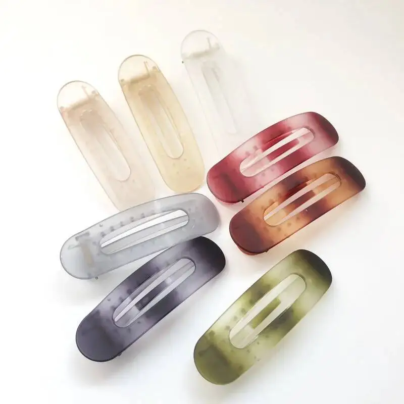 

Large Acrylic Barrettes Rubber Colors Hair Clips DIY Headwear Accessories Newest Geometric Hair Claw Hollow Out Shark Hairgrips