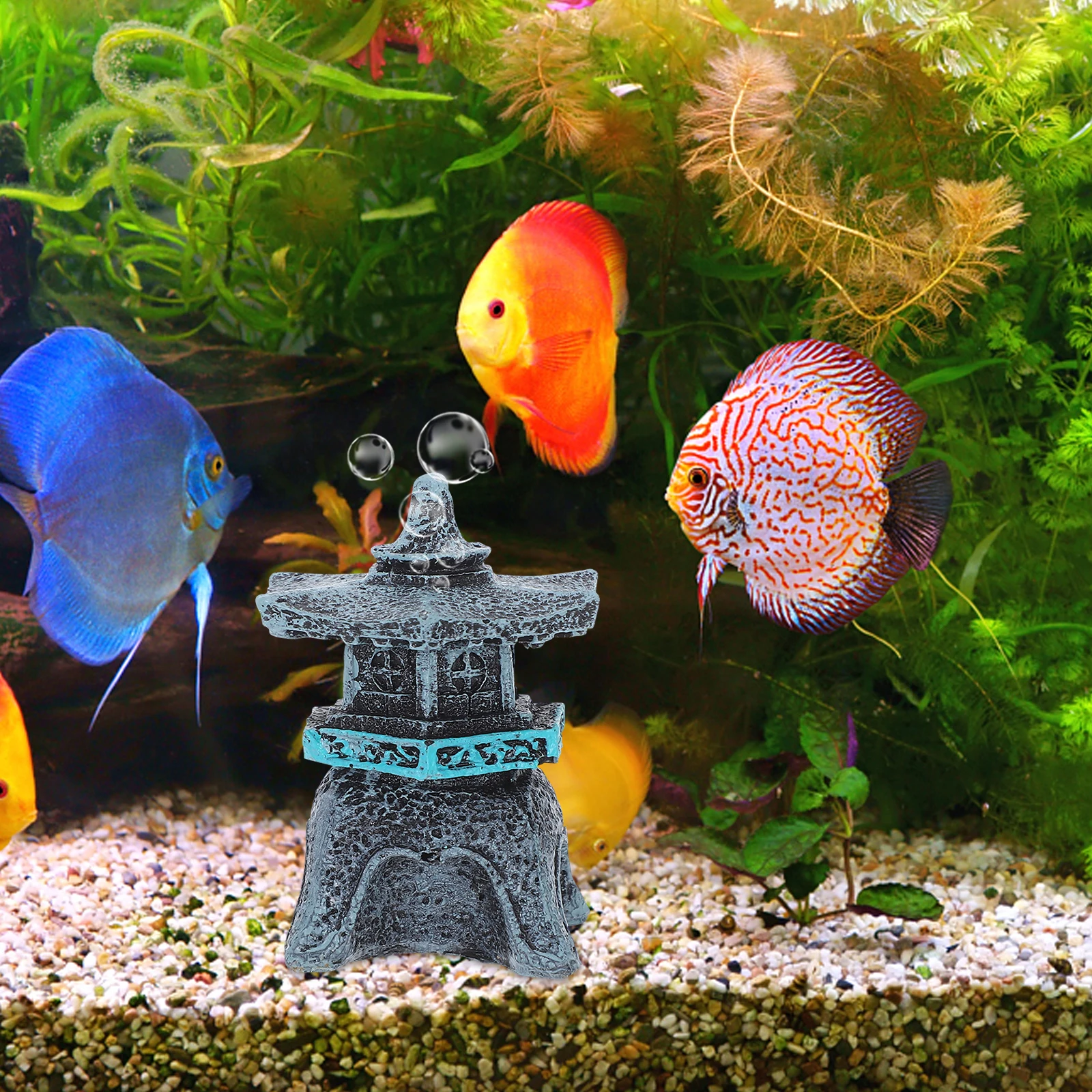 

Resin Pavilion Statue Ornament For Garden Bonsai Aquarium Handcrafted Miniature Asian Landscape Fish Tank Decoration Outdoor