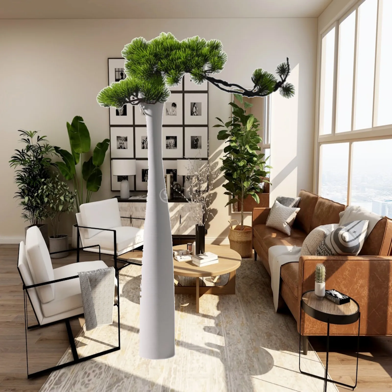 Tall Flower Vase, Bud Vase, Slim Vase, Floor Vase for Fireplace, Living Room
