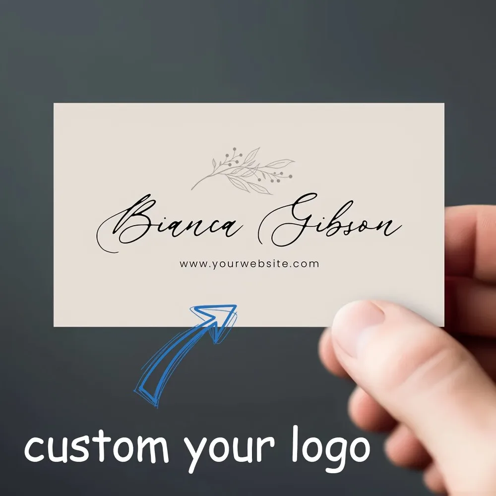 

200 Pcs Custom PVC Business Cards Personalized Minimalist Visiting Cards with Logo & Website Printing for Beauty Professional