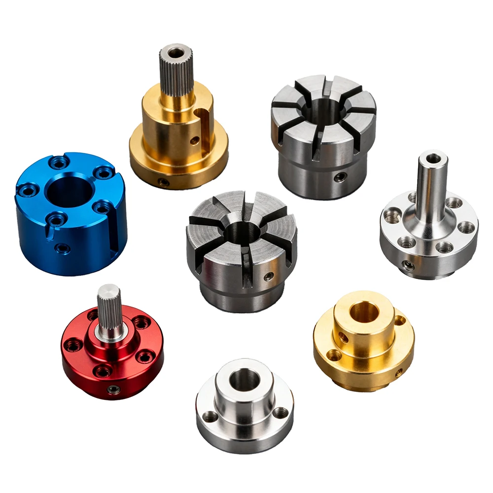 OEM Custom CNC Machined Precision Shaft Couplers Drive Rollers Anodized Aluminum Stainless Steel Metal Machining Parts
