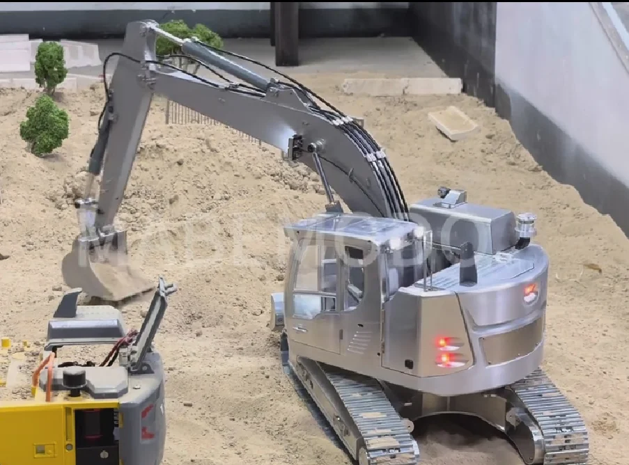 MD 926 RC掘削機トラックトラック ST8 ラジコン建設車両 4CHバルブ ライトサウンド バッテリーモデルおもちゃ ドーザーブレード付き