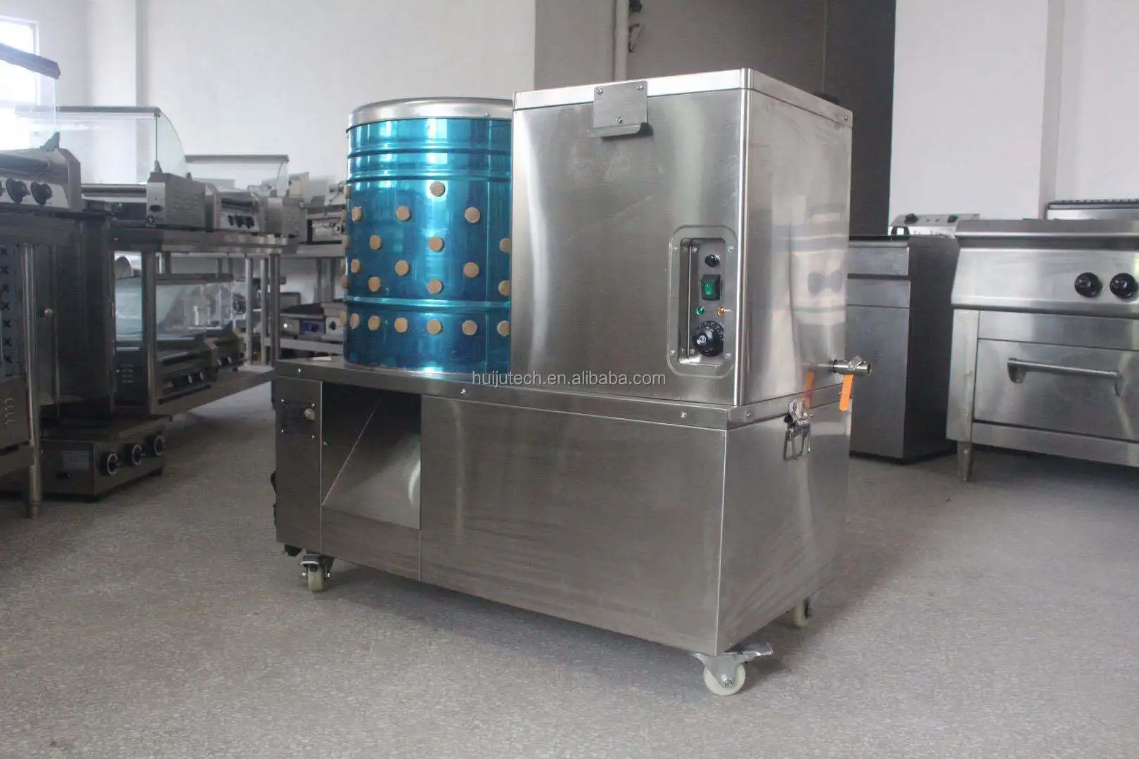 Capaciteit 16-18 Kg/batch 201ss Slachten Kip Plucker en Scalder Gecombineerde Machine/Gevogelte Haar Veer Machine HJ-60B