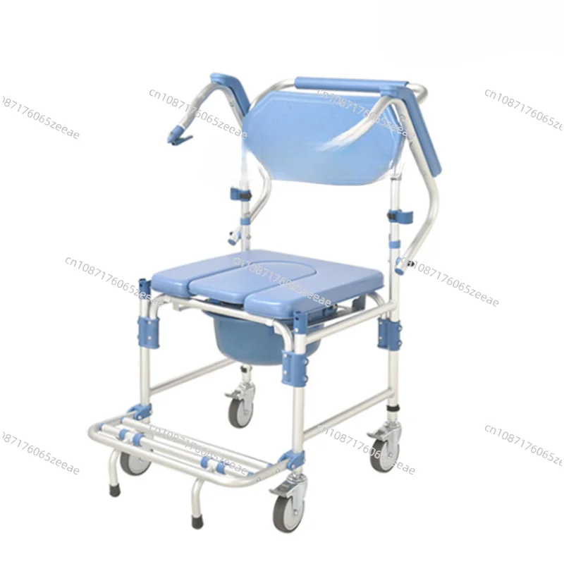 Toilet Chair Toilet Portable Folding Toilet Wheelchair Shower Bathroom Chair Transfer Wheelchair