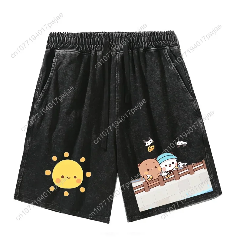 

Bubu Dudu Cartoon Shorts Mans Womans Teenager Retro Short Pants Vintage Cotton Elastic Soft Beach Shorts Customized Pants