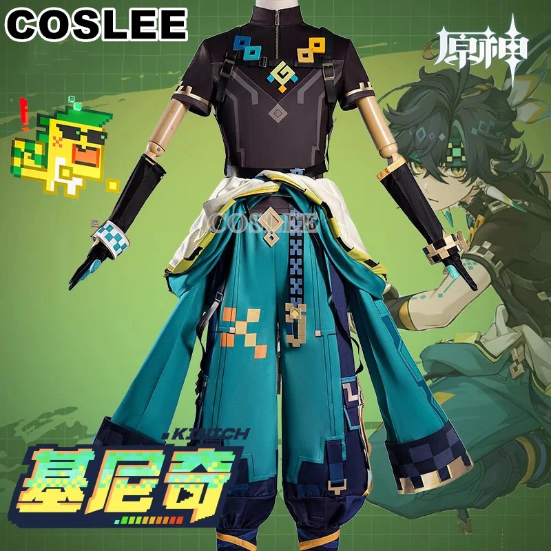 COSLEE Genshin Impact Kinich Game Suit Handsome Cool Uniform Cosplay Costume Halloween Carnival Party Outfit Men XS-XXL New