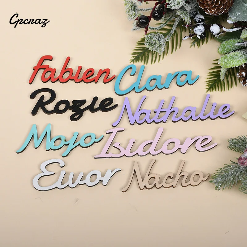 Custom-Made Different Names Christmas Tag Decorations, 8 Colors for Home, Laser Engraved Name, Place Card, Christmas Decor