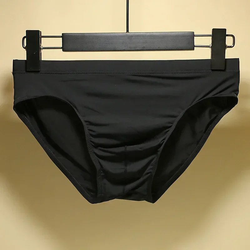 Sexy Men Bulge Pouch Briefs Low-Rise Solid Color Breathable Seamless Comfort Underwear Man Briefs Panties Underpants