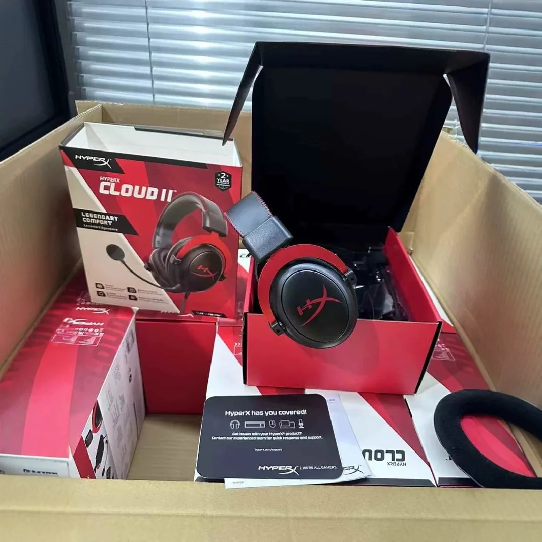 HyperX Cloud II Gaming Headset Hi-Fi 7.1 Surround Sound/Detachable Mic/USB Sound Card For PC PS Cloud 2 Wired Gaming Headphone